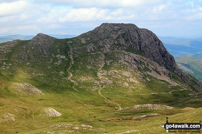 Walk c281 The Langdale Pikes via North Rake from The New Dungeon Ghyll, Great Langdale - Harrison Stickle from Pike of Stickle (Pike o' Stickle)