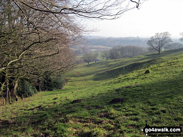 Walk s123 Hillswood and Gun (Staffordshire) from Abbey Green, near Leek - The Staffordshire countryside near Abbey Wood