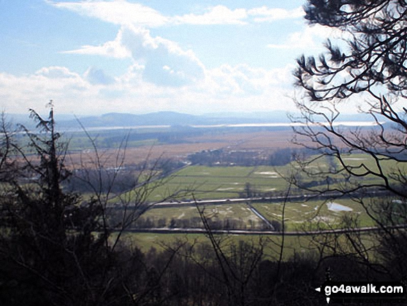 Looking South across Foulshaw Moss to Milnthorpe Sands,  Arnside Knott and The forest of Bowland from Mill Side