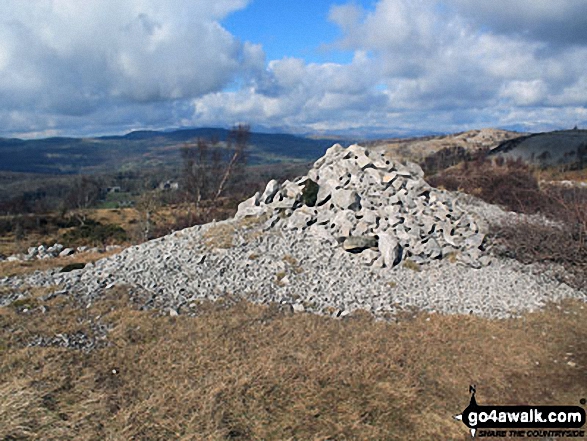 Walk c107 Lord's Seat (Whitbarrow Scar) from Witherslack Hall School - One of several large cairns on the Whitbarrow Scar ridge