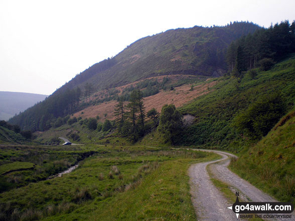 Walk gw196 Foel Goch and Foel y Geifr from Hirnant Pass - Foel y Ddinas from Hirnant Pass