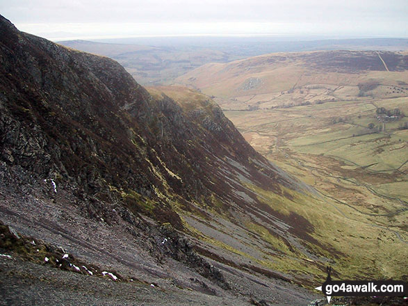 Walk c273 Skiddaw and Bakestall from Gale Road (Underscar) nr Keswick - Dead Crags (Bakestall) from Birkett Edge