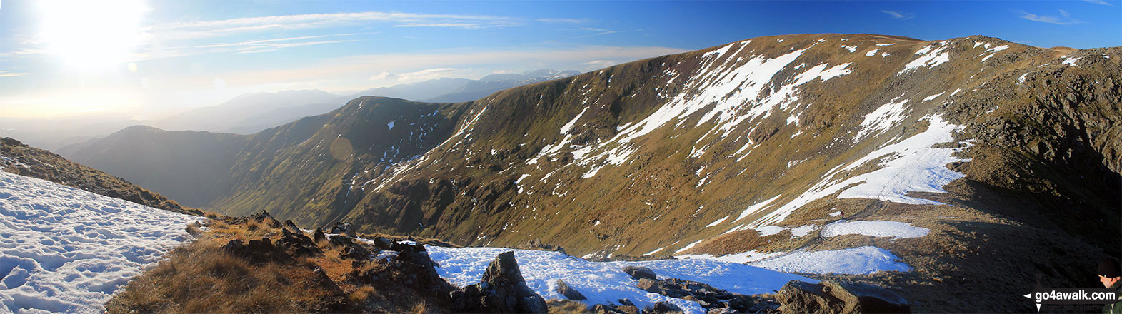 Heron Pike, Heron Pike (North Top), Great Rigg, Rydal Head and Fairfield from Hart Crag