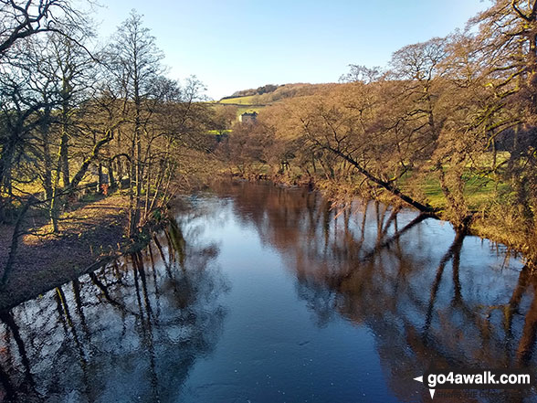 Walk d169 Eyam, Sir William Hill, Stoke Ford, The River Derwent, Grindleford and Froggatt from Stoney Middleton - The River Derwent from Froggatt Bridge