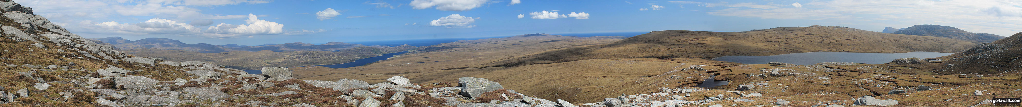 Panorama from the upper slopes of Carn a' Ghallaich, Ben Hope