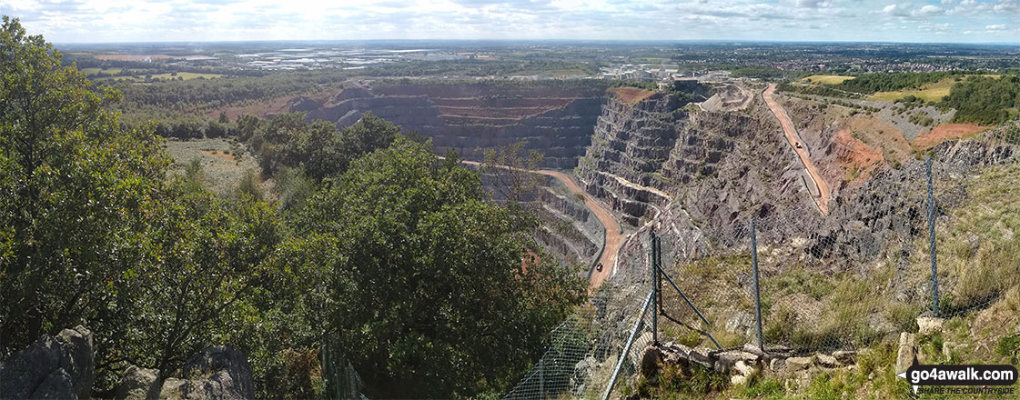 Walk le103 Bardon Hill from Coalville - Bardon Mill Quarry from the summit of Bardon Hill