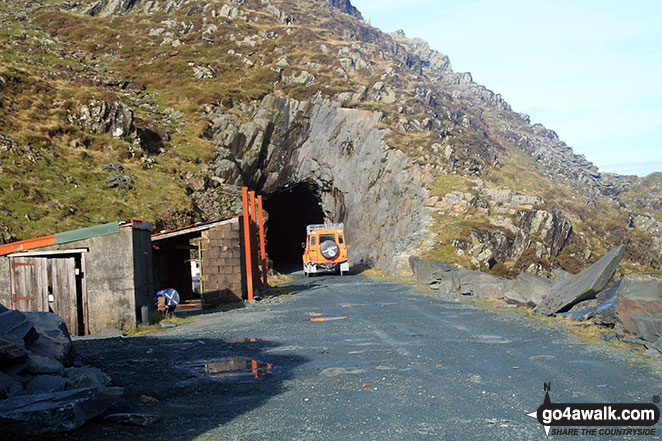 Walk c456 Fleetwith Pike, Hay Stacks, Brandreth and Grey Knotts from Honister Hause - Former mine entrance below Bell Crags