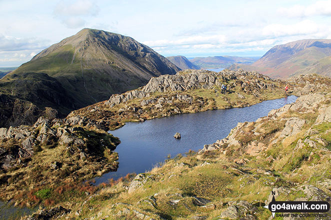 Walk c456 Fleetwith Pike, Hay Stacks, Brandreth and Grey Knotts from Honister Hause - Seat (Buttermere) and High Crag (Buttermere) from Hay Stacks (Haystacks)