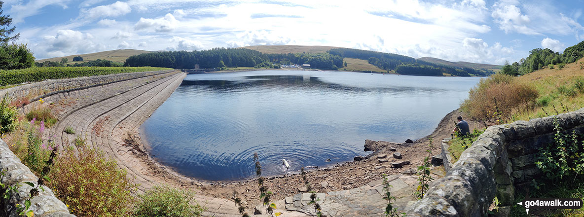 Walk d221 Shining Tor and Windgather Rocks from Errwood Reservoir, The Goyt Valley - Errwood Reservoir, The Goyt Valley