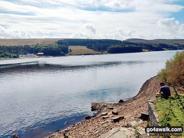 Walk d221 Shining Tor and Windgather Rocks from Errwood Reservoir, The Goyt Valley - Errwood Reservoir, The Goyt Valley