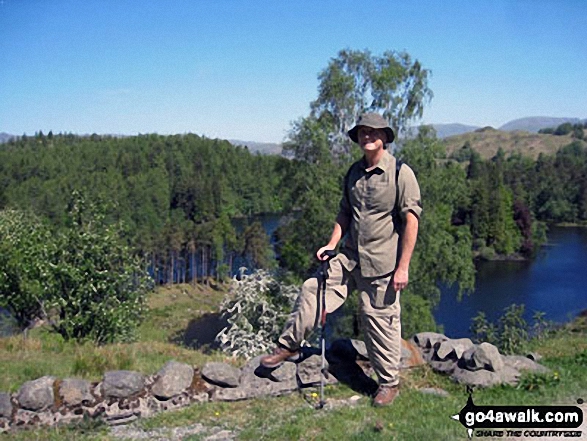 Darryl on top of the overlook above Tarn Hows