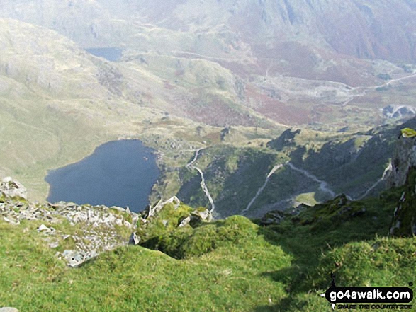 Walk c179 The Seathwaite Round from Seathwaite (Duddon Valley) - Low Water from the summit of The Old Man of Coniston