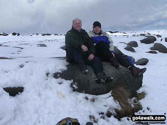 Me and my dad 'walker' on Kinder (at The Downfall) in The Peak District Derbyshire England