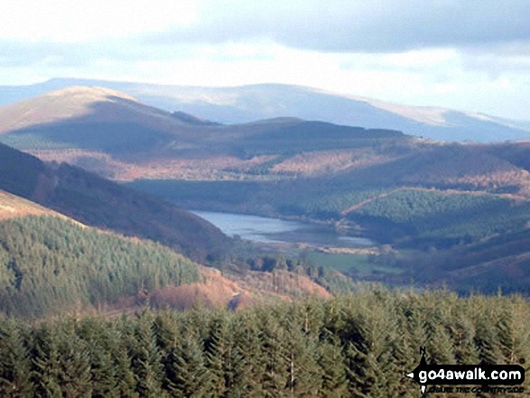 Talybont Reservoir from (near) the summit of Cefn Tarenni