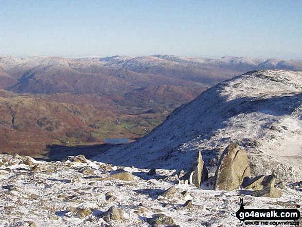 Walk c303 Swirl How and Wetherlam from Little Langdale - Prison Band from Swirl How