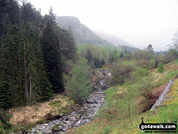 Carreg Alltrem above Afon Cwm Penamnen near Dolwyddelan