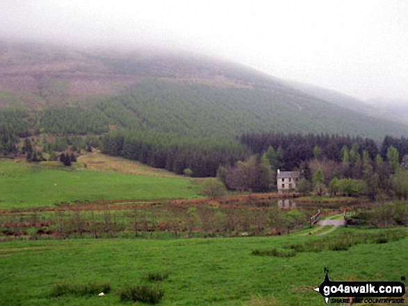 Y Ro Wen under a blanket of cloud above Gwyndy-newydd near Dolwyddelan