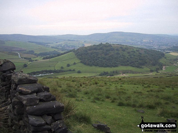 Walk d236 Higher Shelf Stones from Old Glossop - Shire Hill from Old Glossop