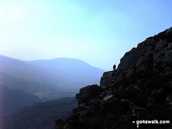 Chris Webb and Chris Golby on Rhinog Fawr in Snowdonia Gywnedd Wales