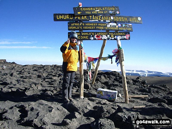 Me on Kilimanjaro in Kilimanjaro National Park Tanzania Tanzania