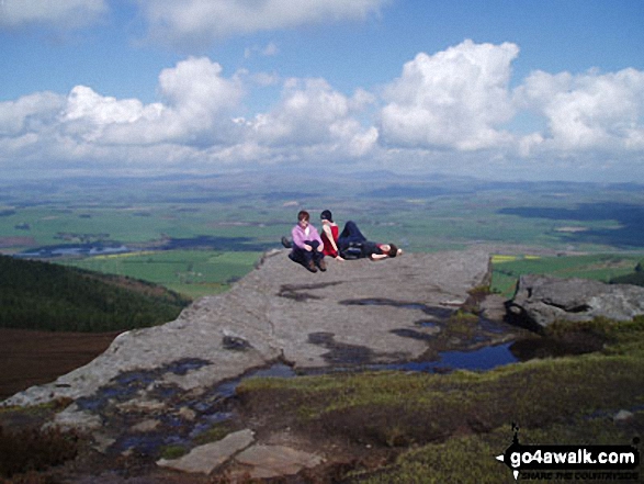 Me and my Two Teenagers on Simonside in Northumberland  England