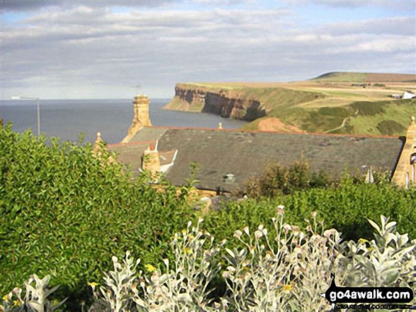 The cliffs and sea at Saltburn - on an alternative coast to coast walk