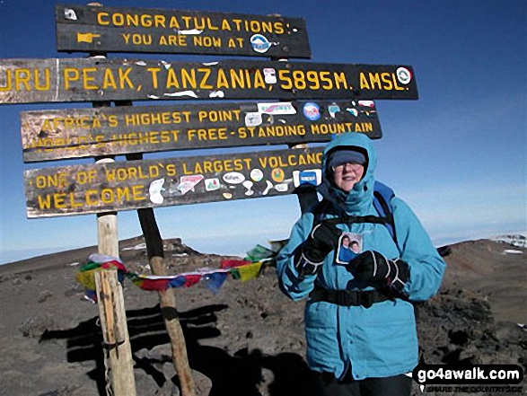 Me on Kilimanjaro in Highest Mountain in Africa  Tanzania