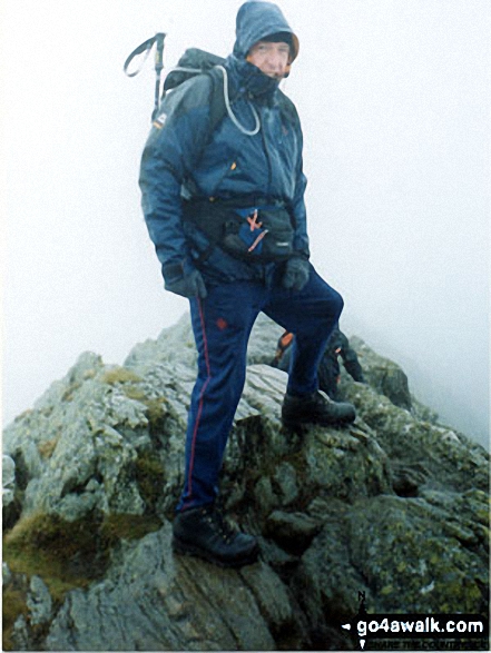 Me on highest point of Striding Edge in The Lake District Cumbria England