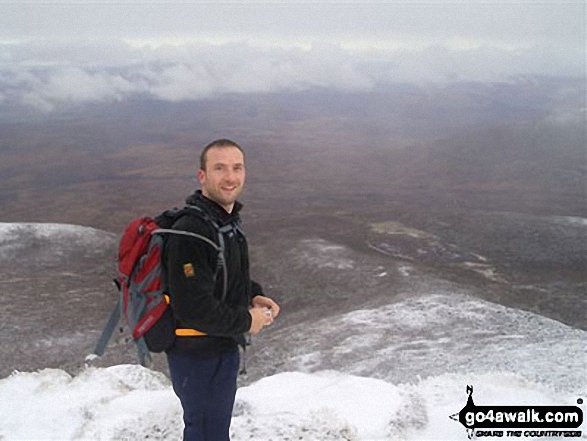 Callaum "big Jesse" on Cac Carn Beag (Lochnagar ) in Cairngorms Aberdeenshire Scotland