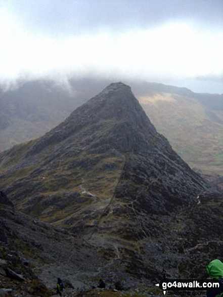 Tryfan from the top of Bristley Ridge, Glyder Fach