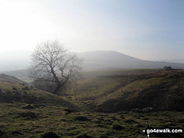 Walk ny101 The Yorkshire Three Peaks from Horton in Ribblesdale - Simon Fell and Ingleborough from Whitber Hill