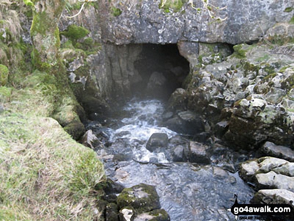 Walk ny101 The Yorkshire Three Peaks from Horton in Ribblesdale - God's Bridge over Brow Gill Beck