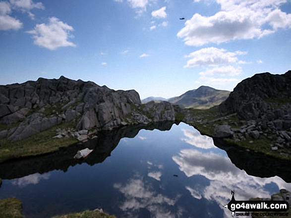 Walk c139 Allen Crags, Glaramara and Seathwaite Fell from Seatoller - Wainwrights unnamed 'perfect mountain tarn' between Glaramara and Allen Crags