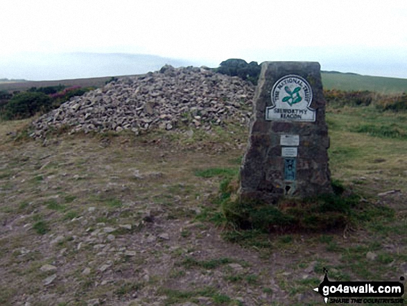 Walk so121 Selworthy Beacon from Bossington - Selworthy Beacon Summit Trig Point