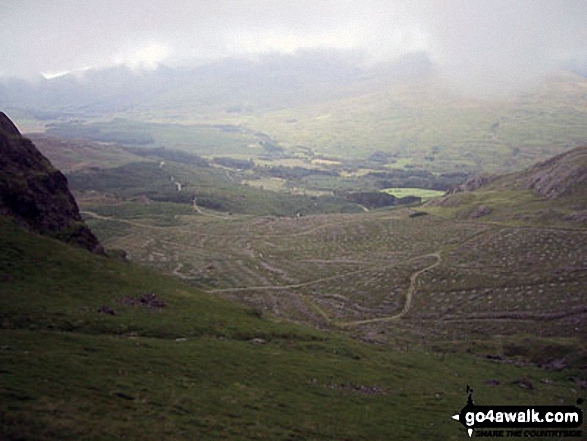 Nant Colwyn from the bwlch between Moel yr Ogof and Moel Lefn