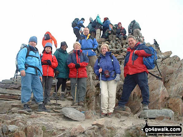 Me And 40swalkers on Snowdon - Yr Wyddfa in Snowdonia Gwynedd Wales