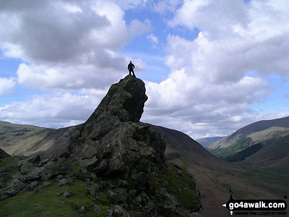 Me on The Howitzer on Helm Crag in The Lake District Cumbria England