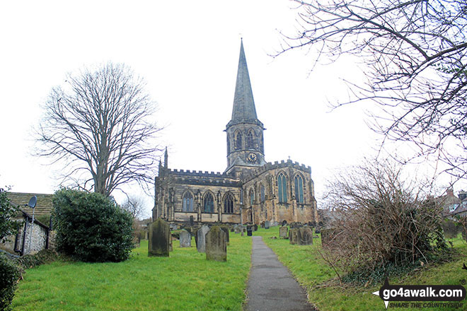 Walk d206 Monsal Dale and Ashford in the Water from Bakewell - All Saints Church, Bakewell