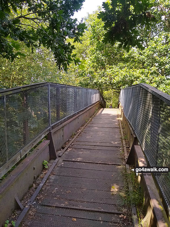 Walk ch261 Statham from Thelwall - Bridge over the Trans Pennine Trail in Statham