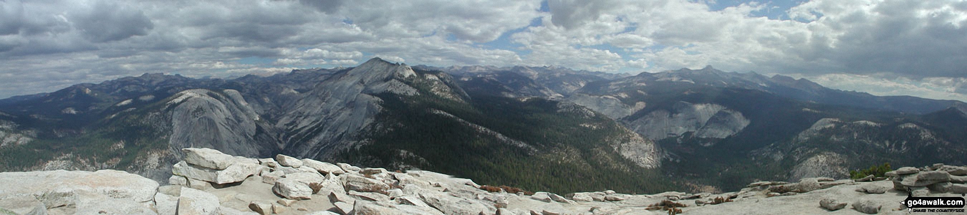 Panorama from Half Dome summit