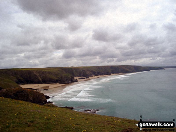 Walk co128 Porth Mear and Bedruthan Steps from Pentire Farm - Bedruthan Steps from Mackerel Cove