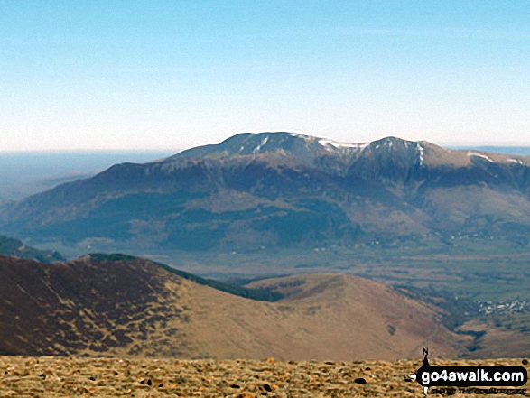 The top of Hobcarton Crag and Grisdale Pike from Crag Hill (Eel Crag) trig point