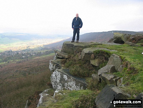 Me on Curbar Edge in The Peak District Derbyshire England