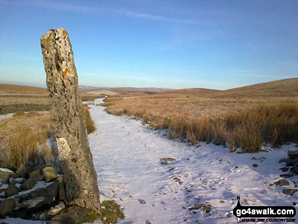 Walk ny146 High Green Field Knott (Cosh Knott) from Horton in Ribblesdale - On the Pennine Way near Red Moss Pot