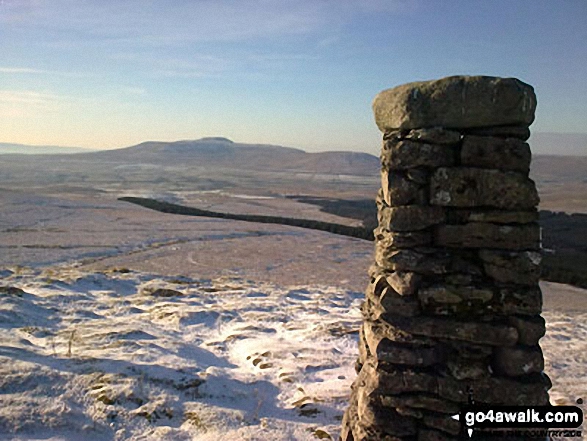 Walk ny146 High Green Field Knott (Cosh Knott) from Horton in Ribblesdale - Ingleborough from the beacon on High Green Field Knott (Cosh Knott)