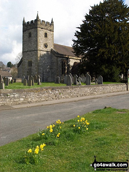 Walk d206 Monsal Dale and Ashford in the Water from Bakewell - Ashford in the Water Church