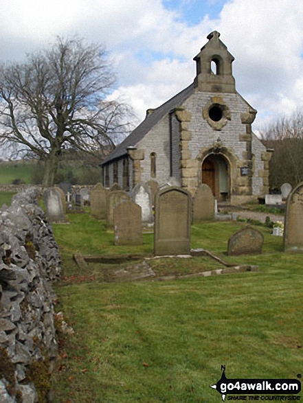 Walk d206 Monsal Dale and Ashford in the Water from Bakewell - Little Longstone Church