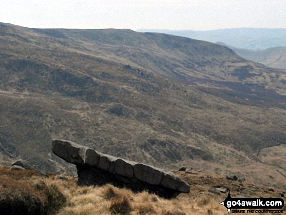 Walk d263 Seal Stones (Kinder Scout), Fairbrook Naze (Kinder Scout) and Mill Hill from Birchin Clough - The rather Narnia-like stone table above Mermaid's Pool near The Edge (Kinder Scout), Kinder Scout