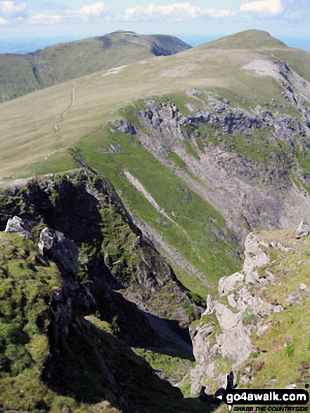 Mynydd Perfedd and Foel-goch from Y Garn (Glyderau)