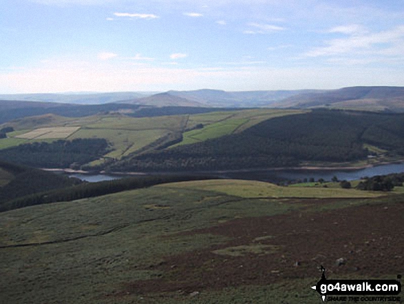 Ladybower Reservoir from Derwent Edge